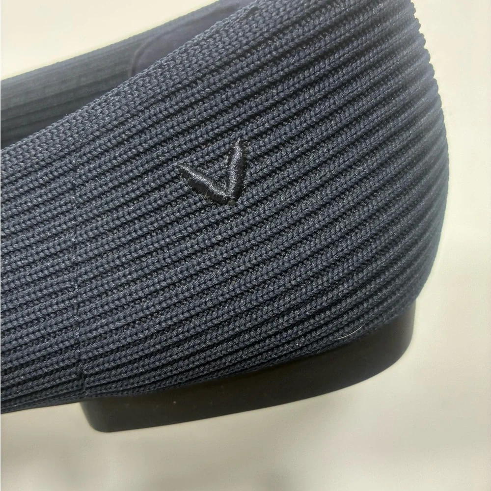 Vivaia Mary Jane Shoes Women Size 43 Navy Blue Knit Square toe adjustable strap - Picture 6 of 8